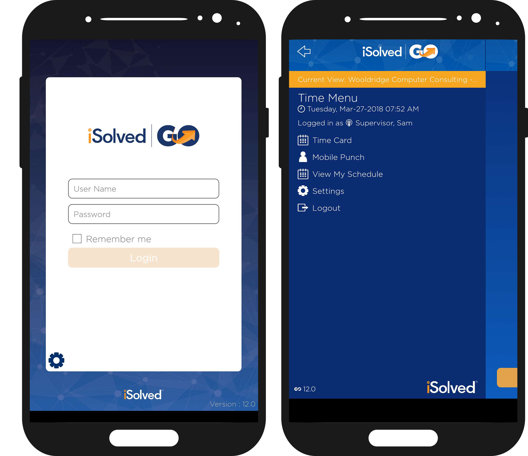isolved go both smartphone together for web
